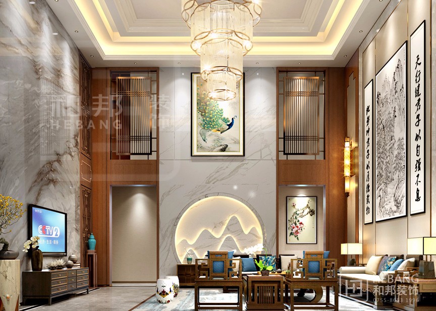 新中式別墅設計怎么搭配窗簾色彩？ 